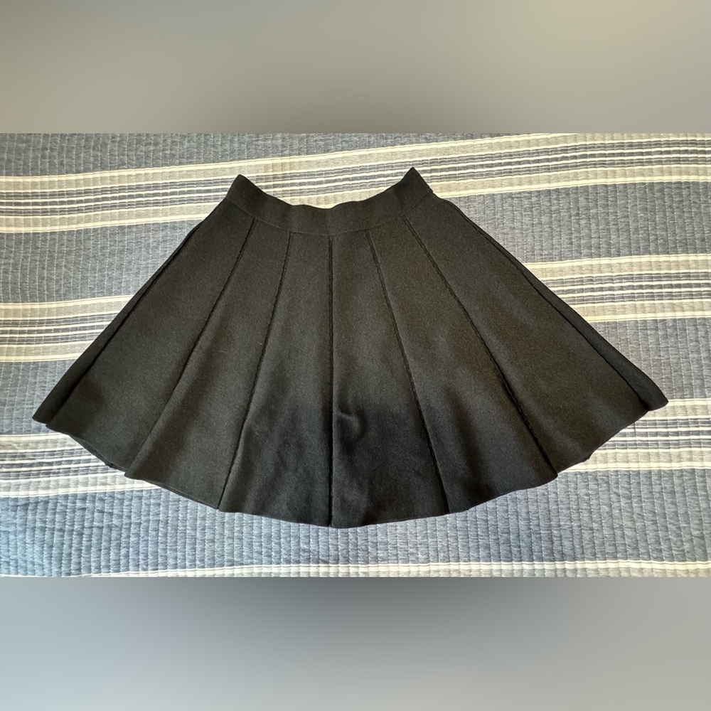 Parker Black mini pleated skirt